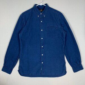 RRL Ralph Lauren Blue Men's Button-Down Long-Sleeve Shirt Medium
